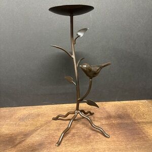 Pier 1 Brown Metal Bird and Branch Candle Holder